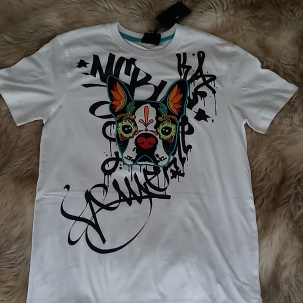 Mens dog print t shirt